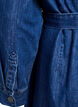 Mididenimkjole med knytebelte, Blå, Packshot image number 3