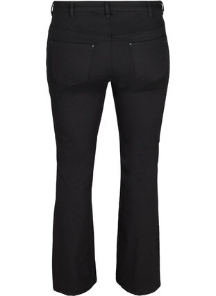 Zizzi Ellen bootcut jeans med høyt liv, Black, Packshot image number 1