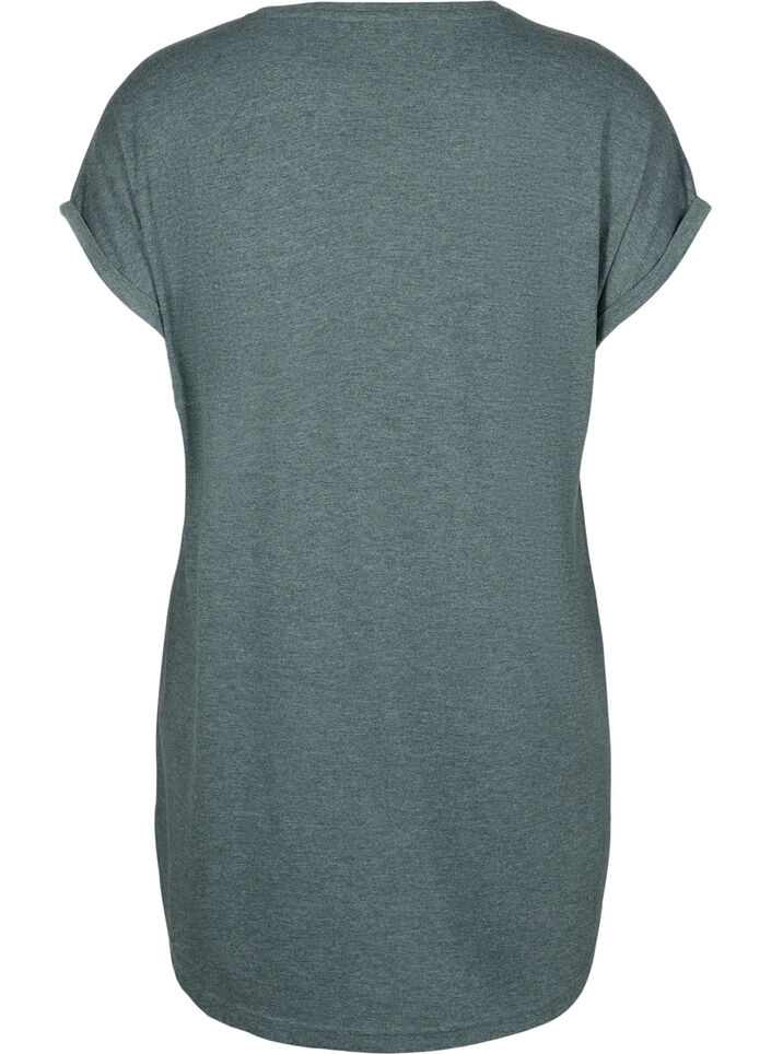 Kortermet nattkjole med teksttrykk, , Packshot image number 1