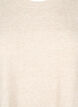 Strikket vest med ribbestrikkede kanter, Beige, Packshot image number 2