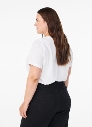 Zizzi FLASH - T-skjorte med trykk, Bright W. In Love, Model image number 2