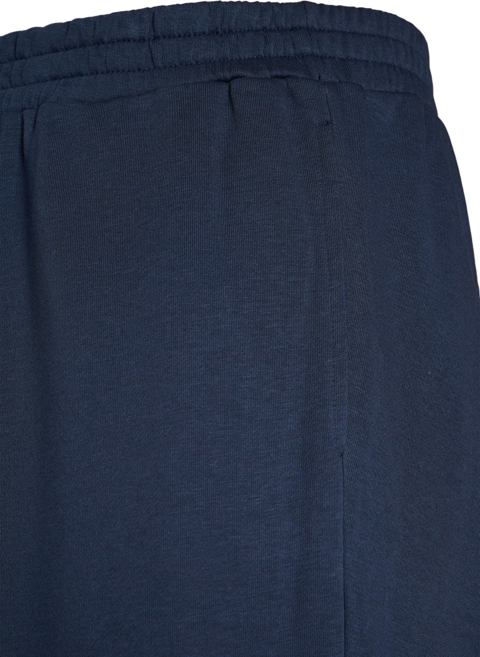 ZizziSweatpants med h&oslash;y midje og vide ben, Bl&aring;, Packshot image number 2