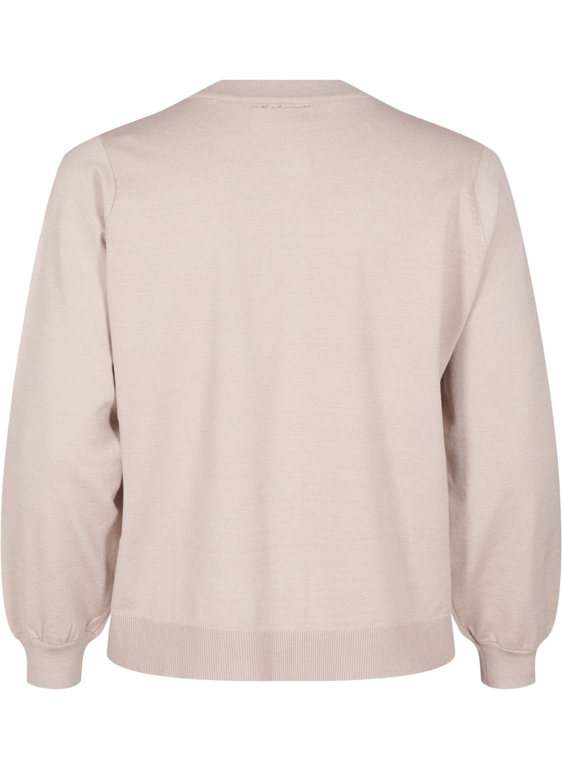 Zizzi Strikket cardigan med sl&oslash;yfer, Simply T. Black Bows, Packshot image number 1