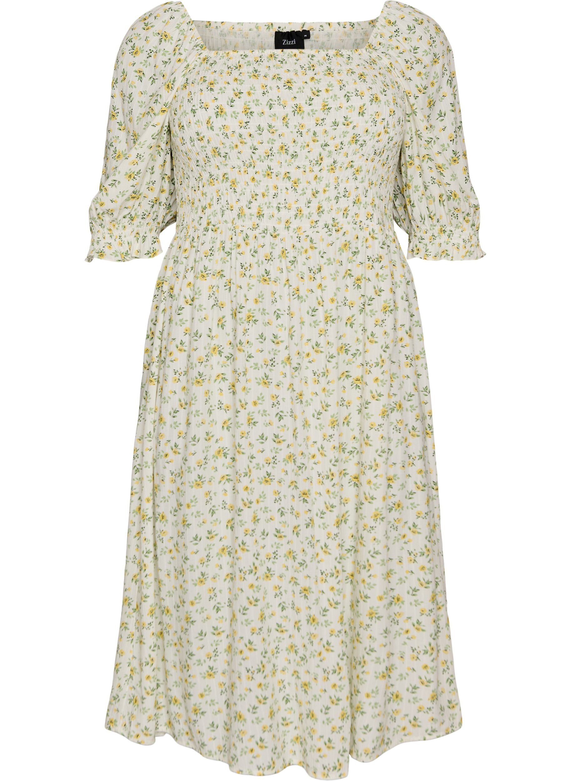 Blomstrete sommerkjole i viskose