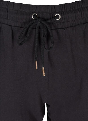 Løse sweatpants i 100% bomull, Black, Packshot image number 2
