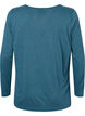 Melange bluse med lange ermer, Legion Blue Mel., Packshot image number 1