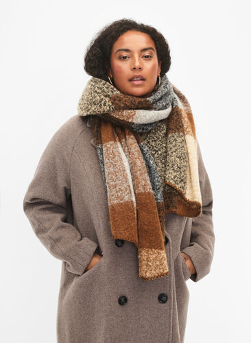 Skjerf med farge, Tobacco Brown Comb, Model image number 0