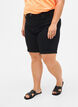 Tettsittende dongerishorts med høy midje, Black, Model image number 2
