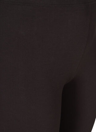 Viskoseleggings med 3/4-lengde og blonder, Black, Packshot image number 2