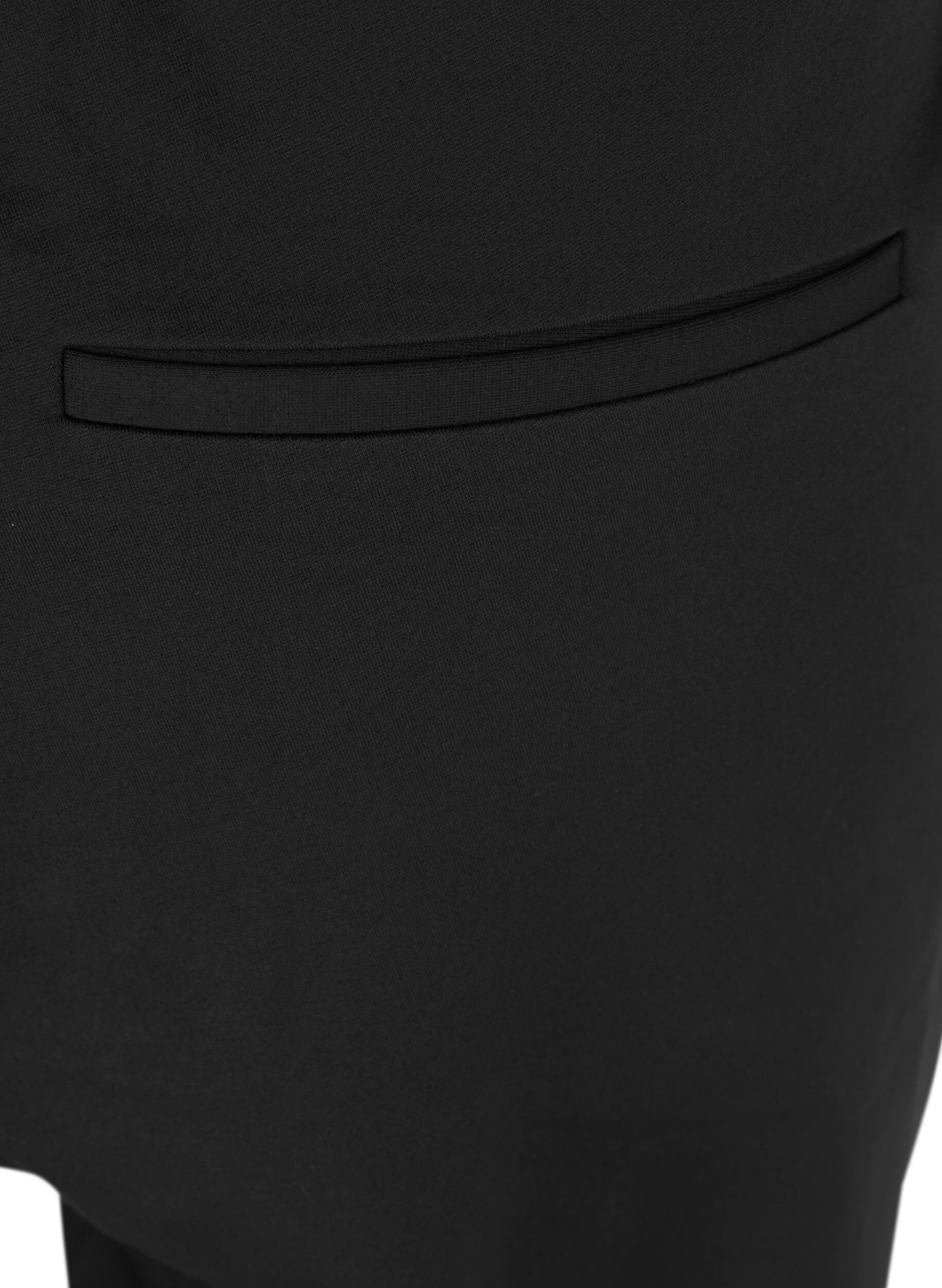 ZizziCropped Maddison bukser, Svart, Packshot image number 3