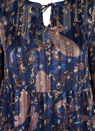 Langermet kjole med mønster og A-form, Paisley Foil, Packshot image number 2