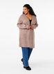 FLASH - Ribbestrikket cardigan med splitter, Brown Lentil Melange, Model image number 2