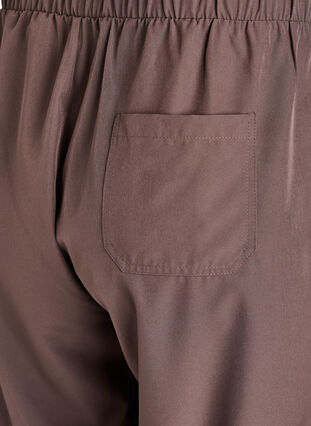 Zizzi Sporty bukser med høy midje og rette ben, Brun, Packshot image number 4