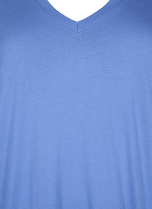 Ensfarget oversized T-skjorte med V-hals, Marina, Packshot image number 2