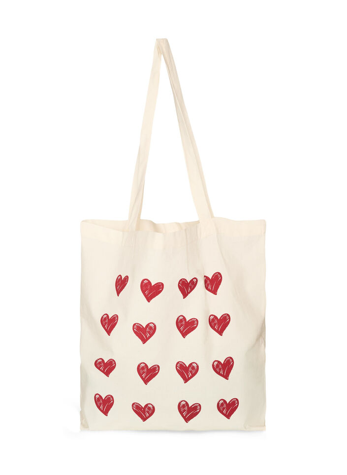 Tote bag med trykk, R&oslash;d, Packshot image number 0