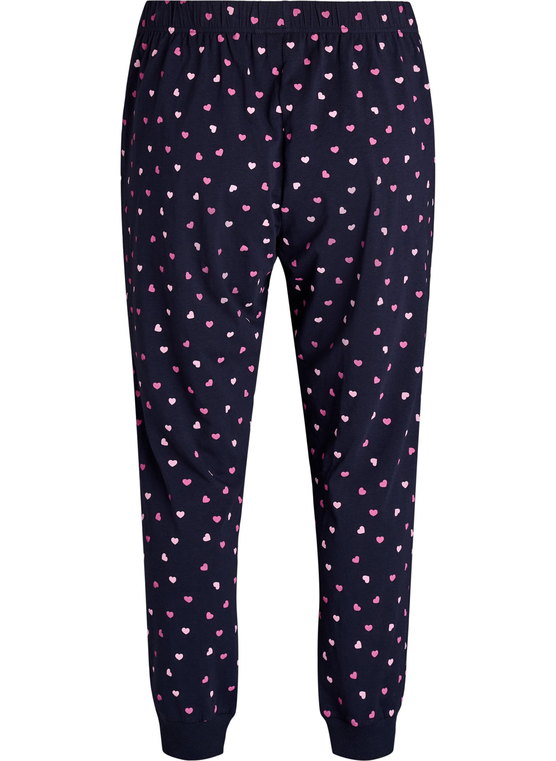 ZizziTrykte pyjamasbukser, Bl&aring;, Packshot image number 1