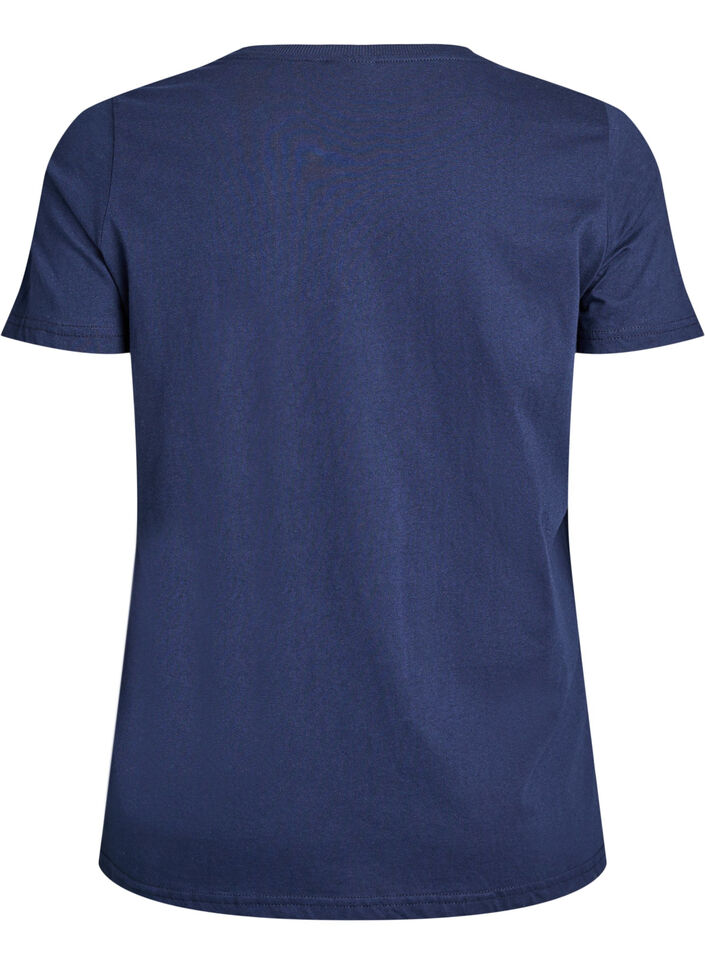 Jule-T-skjorte i økologisk bomull, Blå, Packshot image number 1