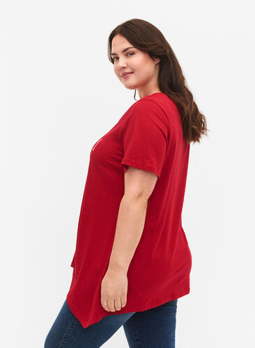 T-skjorte av bomull med korte ermer, Barbados Cherry BLES, Model image number 1