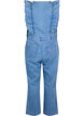 Jumpsuit i denim med volanger, Light Blue Denim, Packshot image number 1