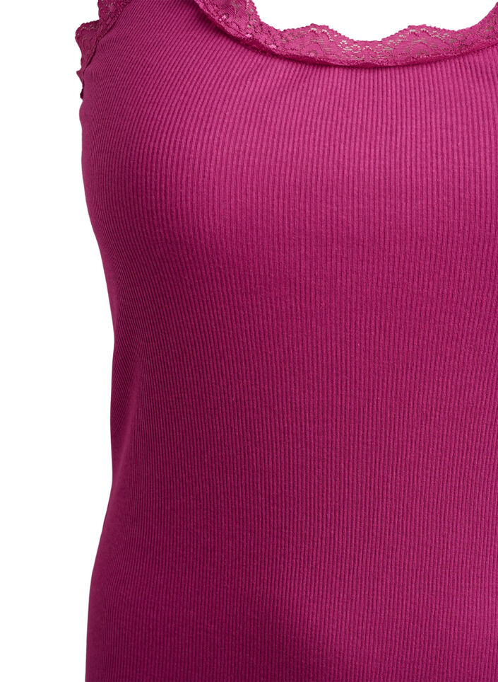 Topp med blondedetaljer, Rød, Packshot image number 2