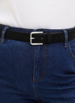 Zizzi Belte i skinnblanding, Svart, Model image number 1