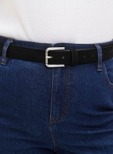 Zizzi Belte i skinnblanding, Svart, Model image number 1