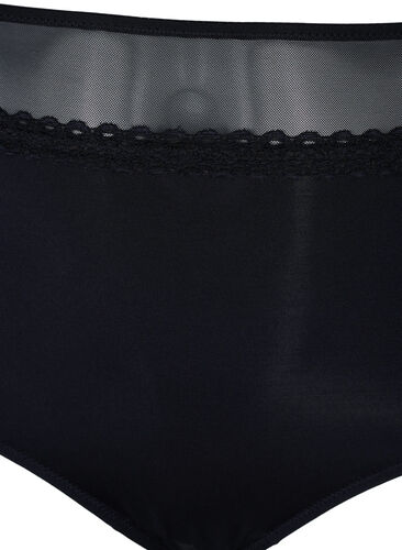 Truse med mesh og ekstra høyt liv, Black, Packshot image number 2