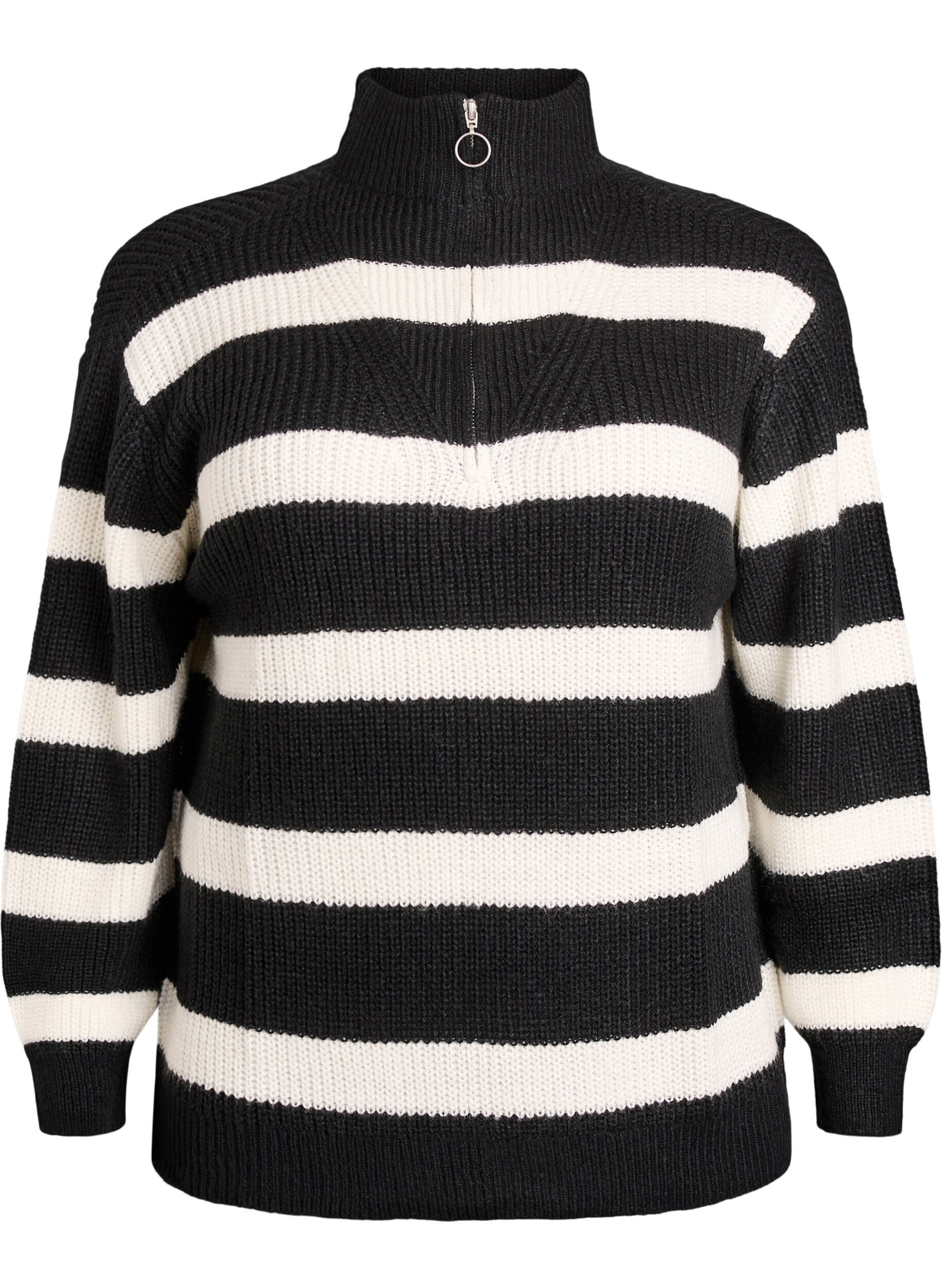 FLASH - strikket genser med h&oslash;y hals og glidel&aring;s