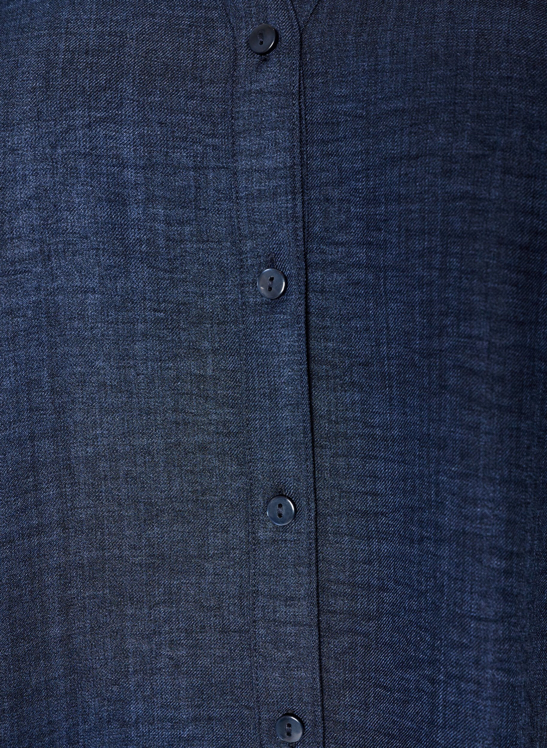 ZizziLoose fit skjorte med V-hals, Bl&aring;, Packshot image number 2