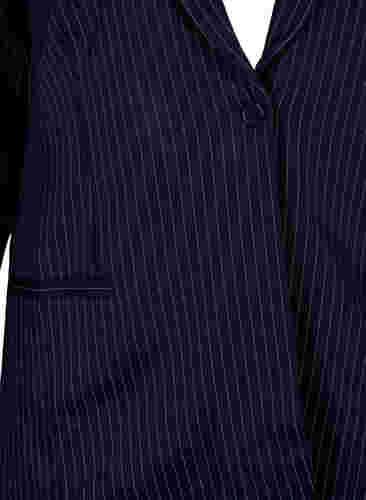 Nålstripete blazer med knappelukking, Navy Stripe, Packshot image number 2