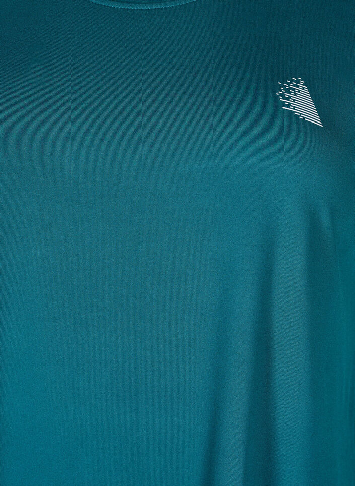 Lang trenings-T-skjorte, Gr&oslash;nn, Packshot image number 2