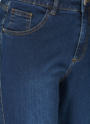 Ellen bootcut jeans med høyt liv, Dark blue denim, Packshot image number 2