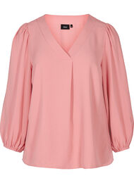 Bluse med puffermer, Brandied Apricot