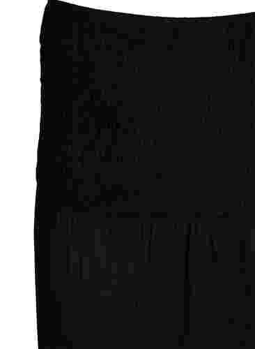 Strandkjole i viskose med overdel i smock, Black, Packshot image number 2