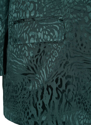 Zizzi Blazer i viskose med tone-i-tone trykk, Ponderosa Pine, Packshot image number 3
