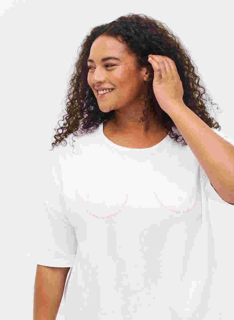 Support the breasts - T-skjorte i bomull, White, Model image number 2