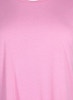 Kortermet T-skjorte i bomullsblanding, Rosebloom, Packshot image number 2