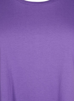 Kortermet T-skjorte i bomullsblanding, Deep Lavender, Packshot image number 2
