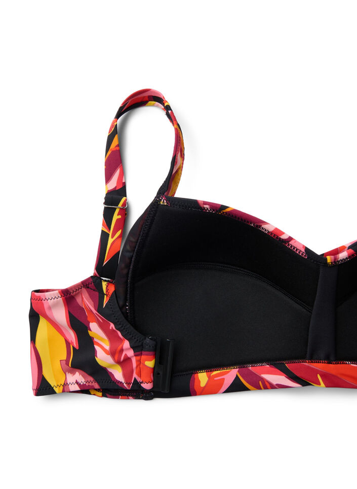 Polstret bikinioverdel med trykk, Small Leaf Expl. AOP, Packshot