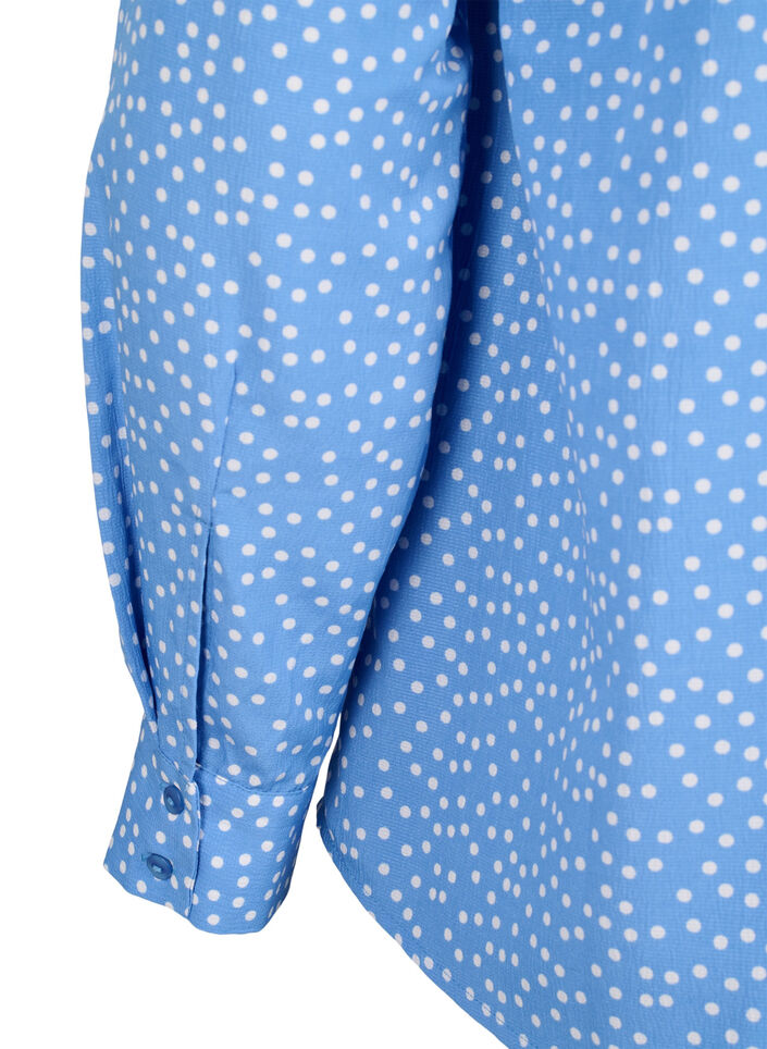 FLASH - Skjorte med prikker, Marina White Dot, Packshot image number 4