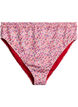 Blomstret tai bikini truse med rynket kant, Rosa, Packshot image number 0