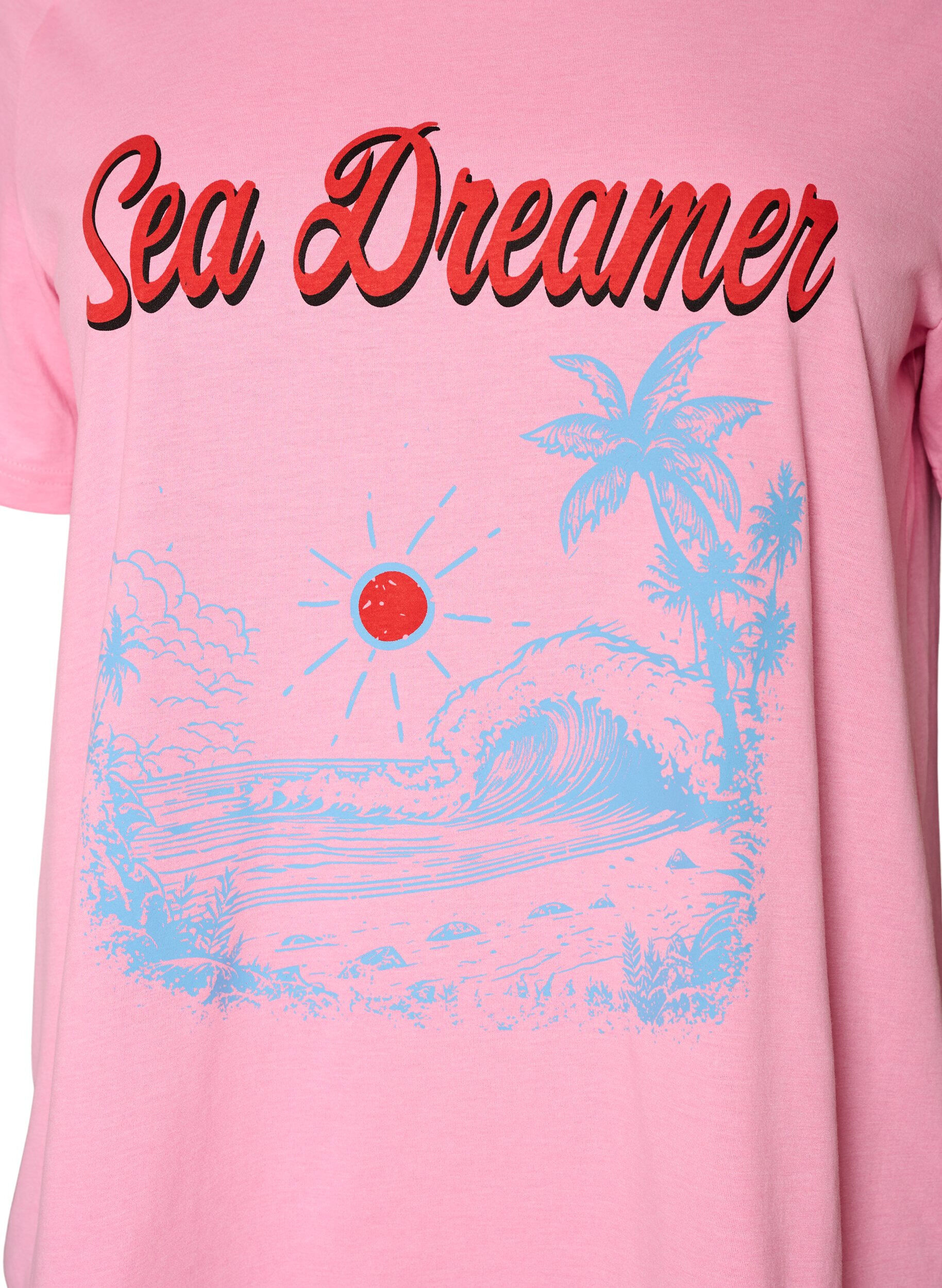 ZizziT-skjorte med trykk, Rosa, Packshot image number 2