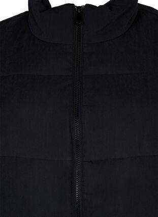 Zizzi Lang vest med høy krage og lommer, Black, Packshot image number 2