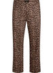 Leopardjeans med regular fit og vanlig midje, Brun, Packshot image number 0