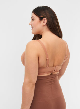 Formstøpt BH med netting, Mocha Mousse, Model image number 1