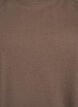 Jerseybluse med 1/2 raglanermer, Brun, Packshot image number 2