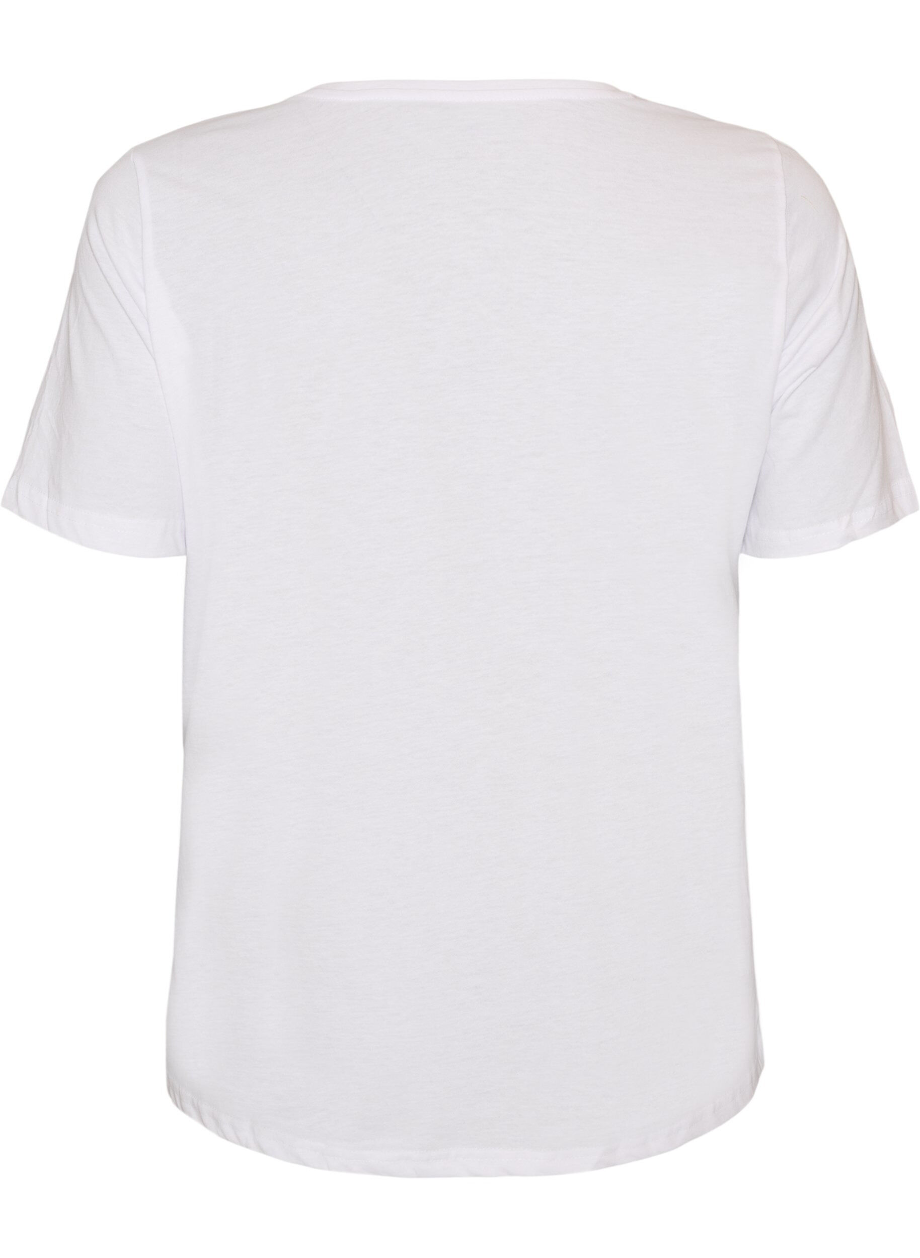 ZizziT-skjorte med trykk, Hvit, Packshot image number 1