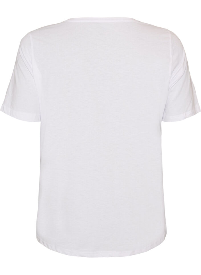 T-skjorte med trykk, Hvit, Packshot image number 1
