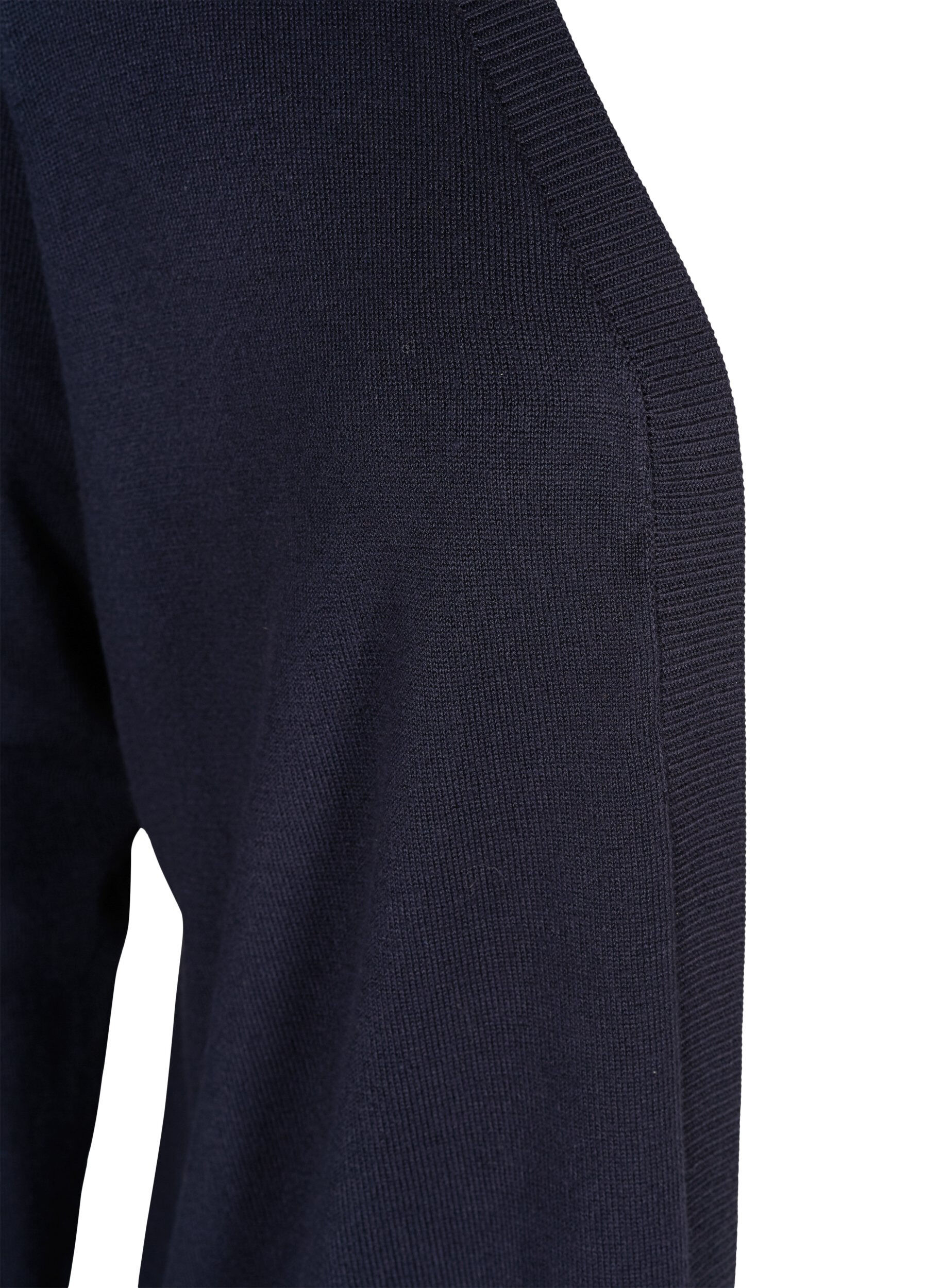 ZizziLang strikkecardigan i viskoseblanding, Bl&aring;, Packshot image number 2