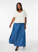 Teksturert bomullsbluse med knappelukking, Vanilje, Model image number 1